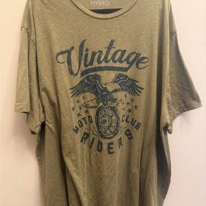 Hybrid & Company Olive Graphic Tee